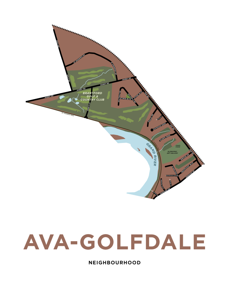 Ava-Golfdale Neighbourhood Map Print