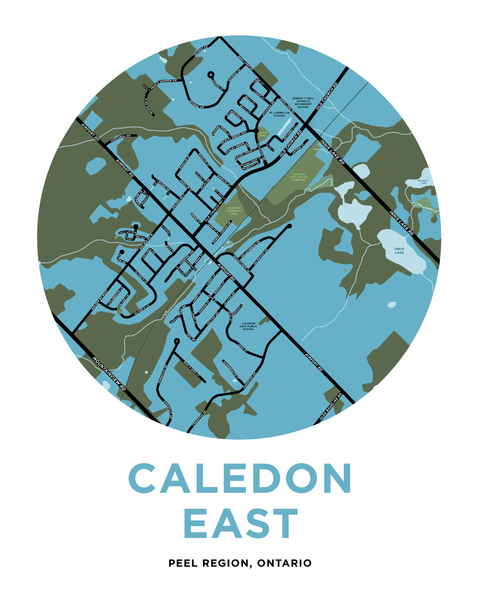 Caledon East Map Print