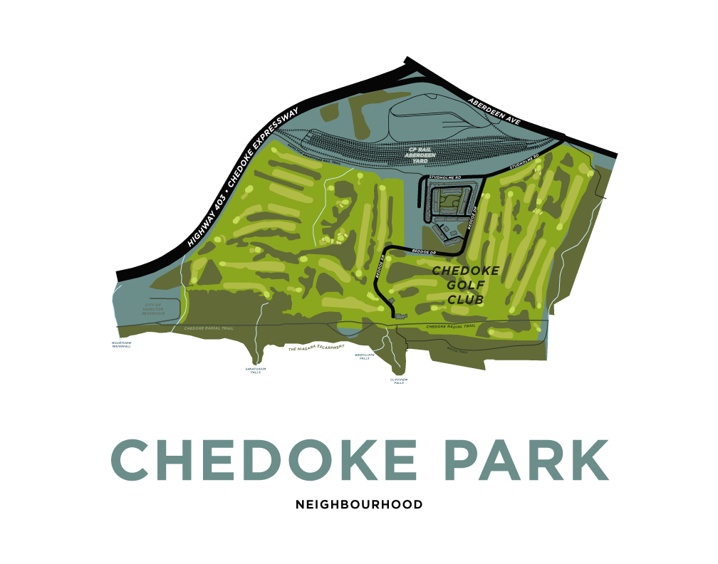 Chedoke Park Neighbourhood Map Print