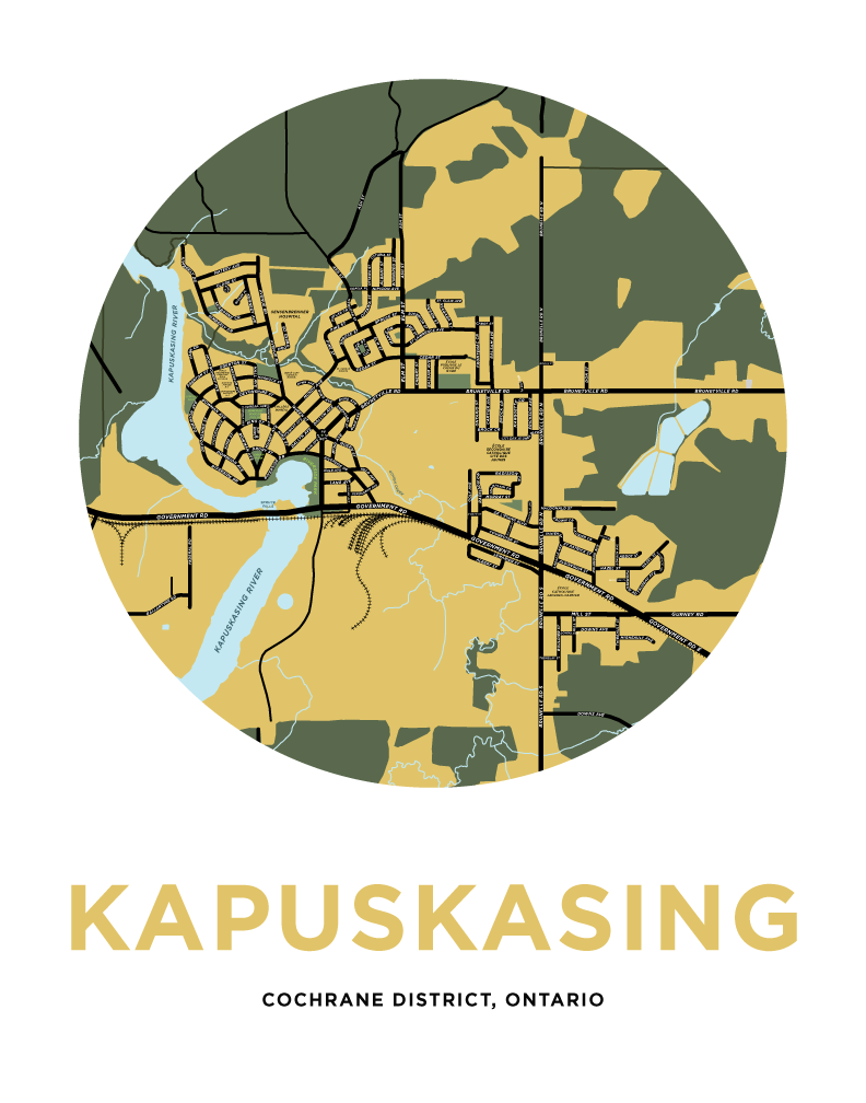 Kapuskasing Map Print