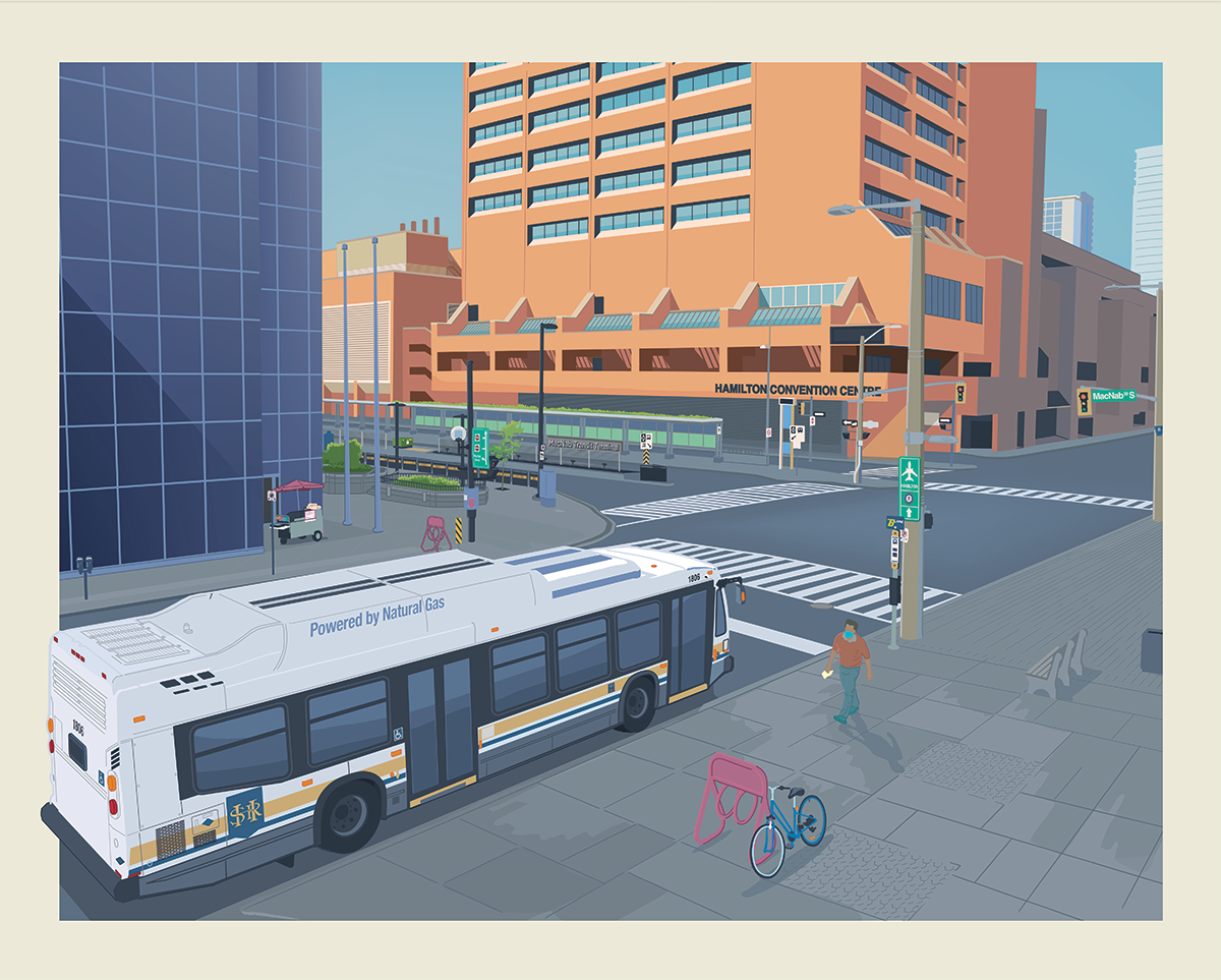 Print: King Street West, Hamilton