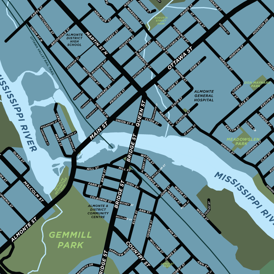 Almonte Map Print
