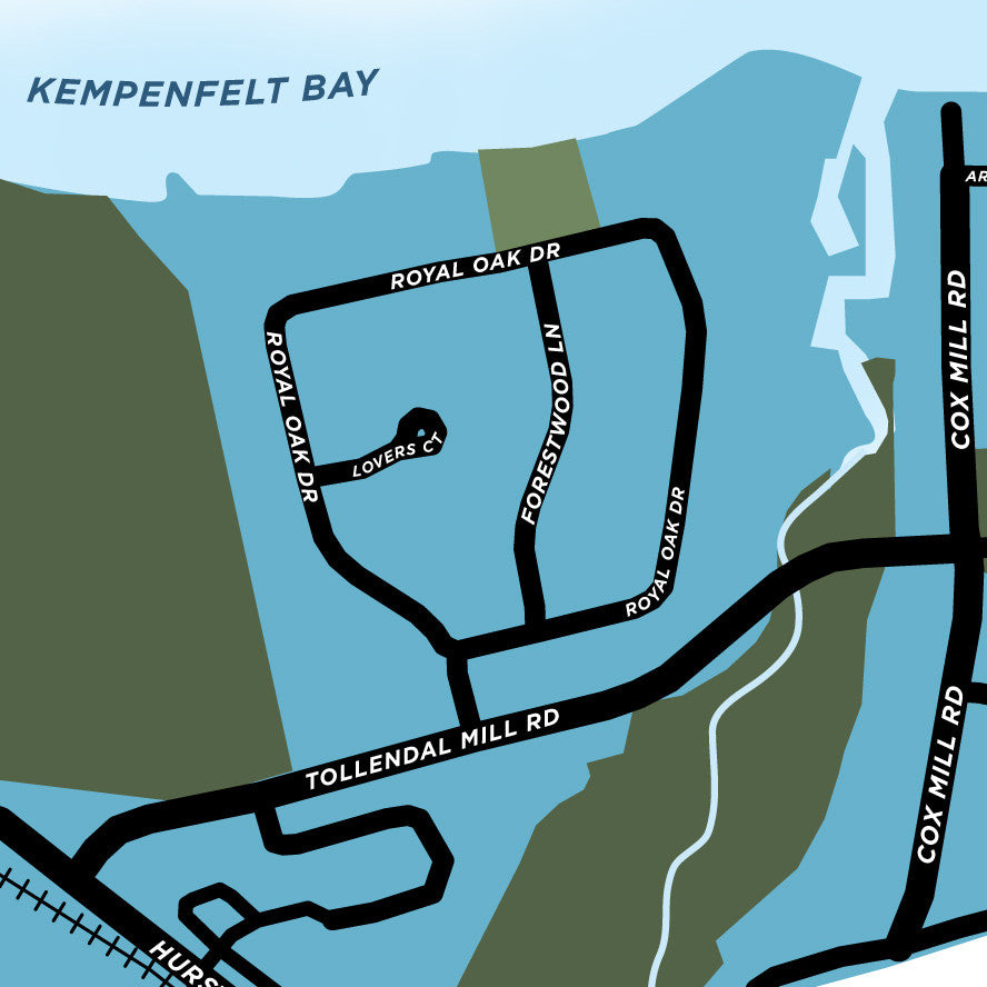 South Shore Neighbourhood Map Print