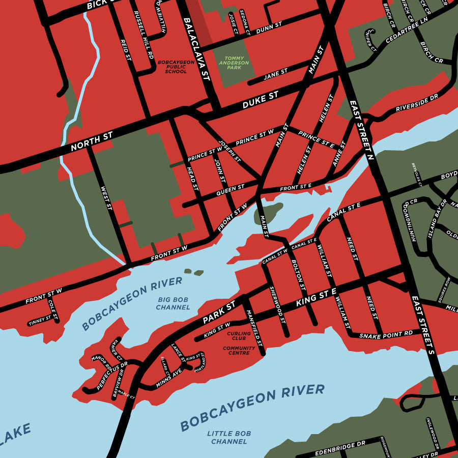 Bobcaygeon Map Print