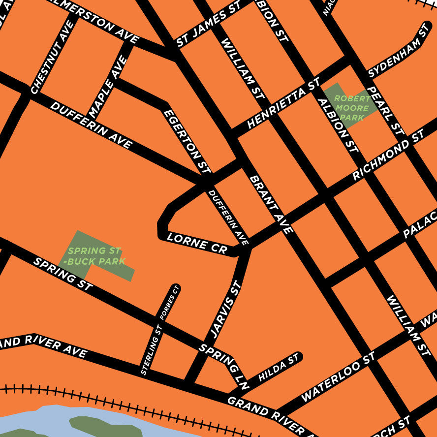 North Ward Neighbourhood Map Print