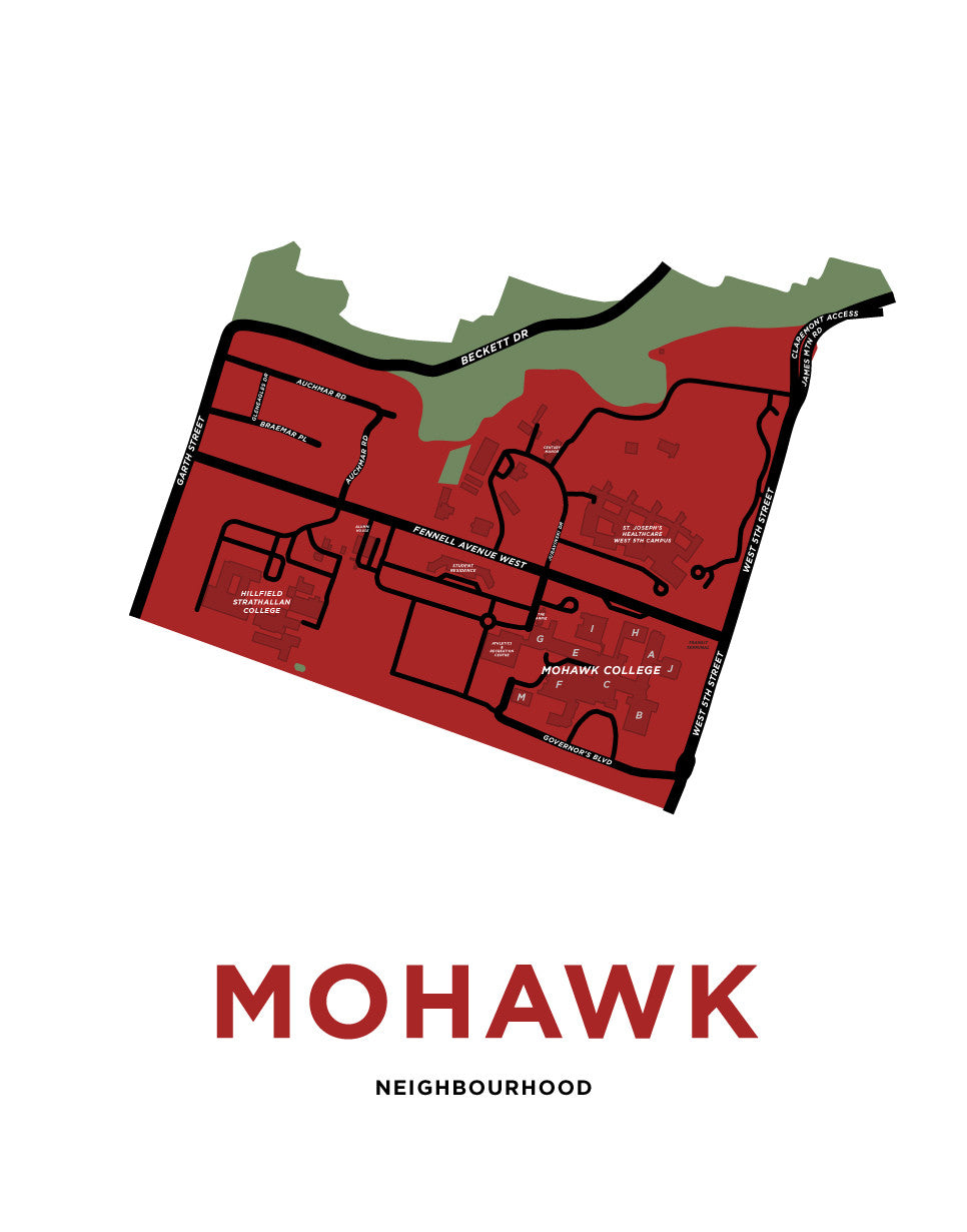 Mohawk College Campus Map Print