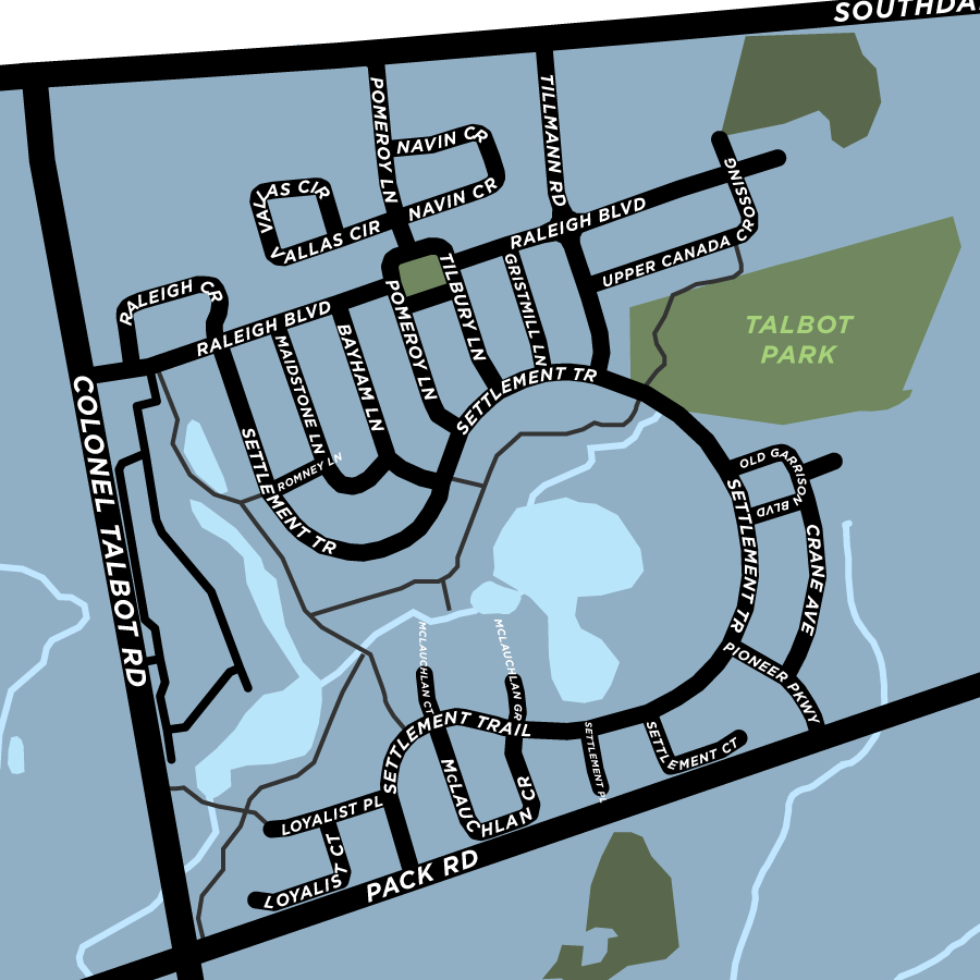Talbot Village Map Print