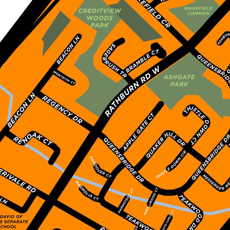 Creditview Neighbourhood Map Print