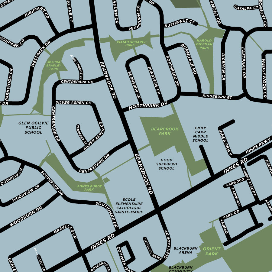 Blackburn Hamlet Map Print