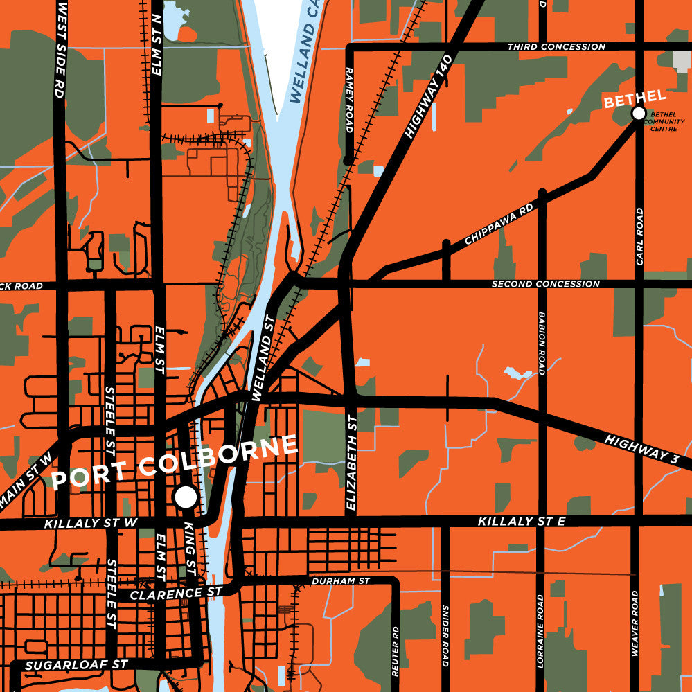 Port Colborne Map Print (Full Municipality)