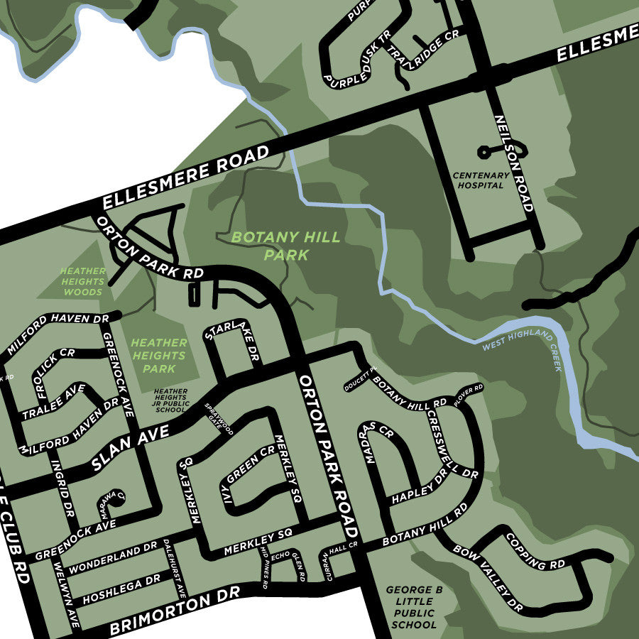 Morningside Neighbourhood Map Print