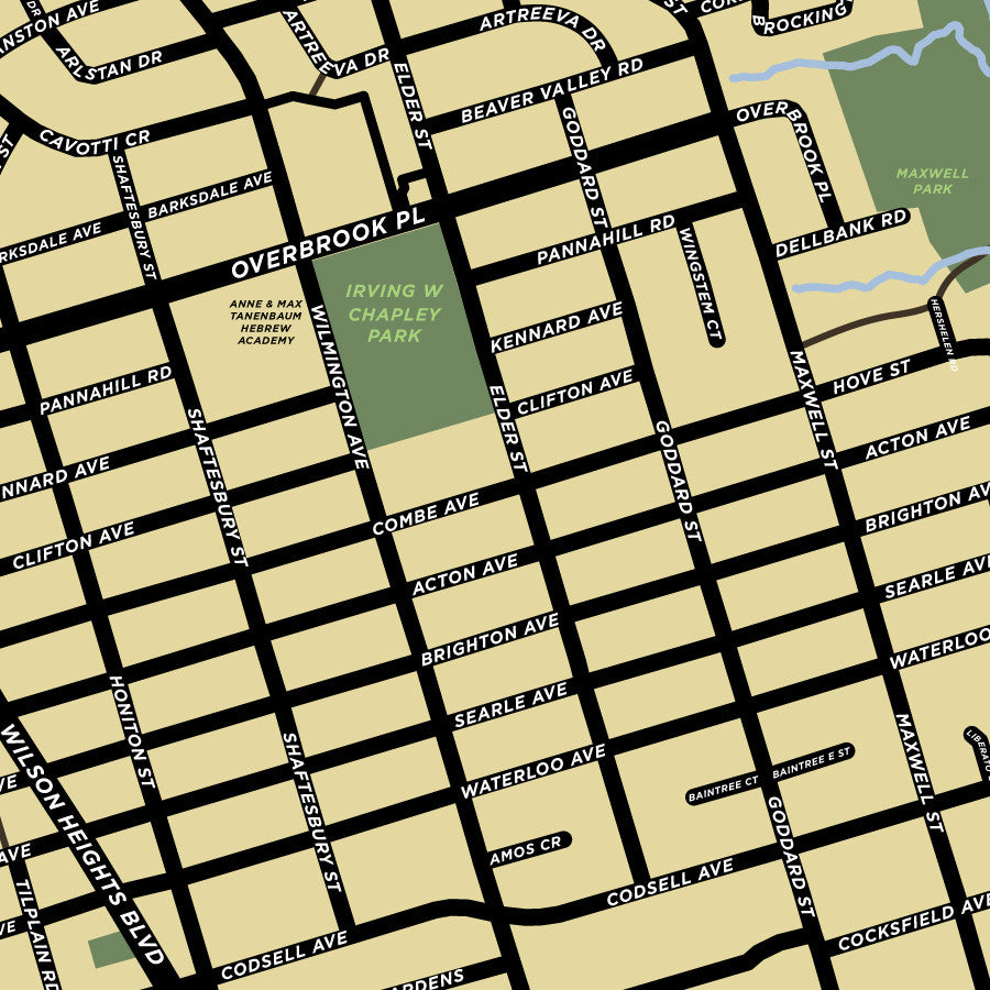 Bathurst Manor Neighourhood Map Print