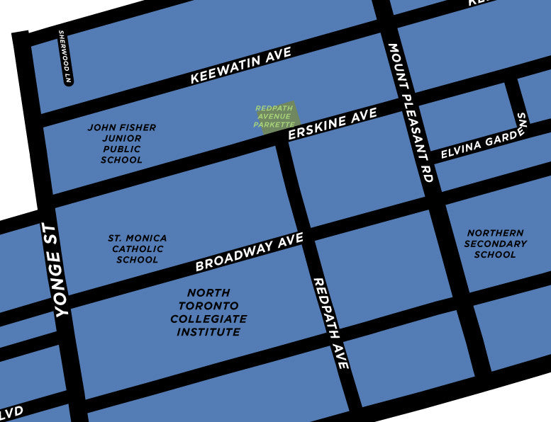 North Toronto Neighbourhood Map Print