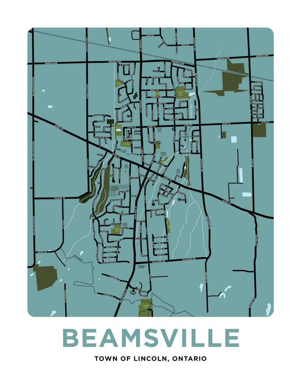 Beamsville Map Print