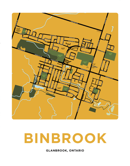 Binbrook Map Print