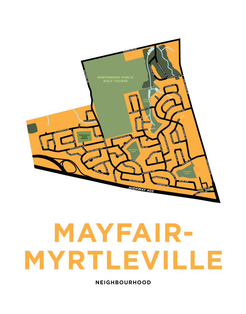 Mayfair Neighbourhood Map Print