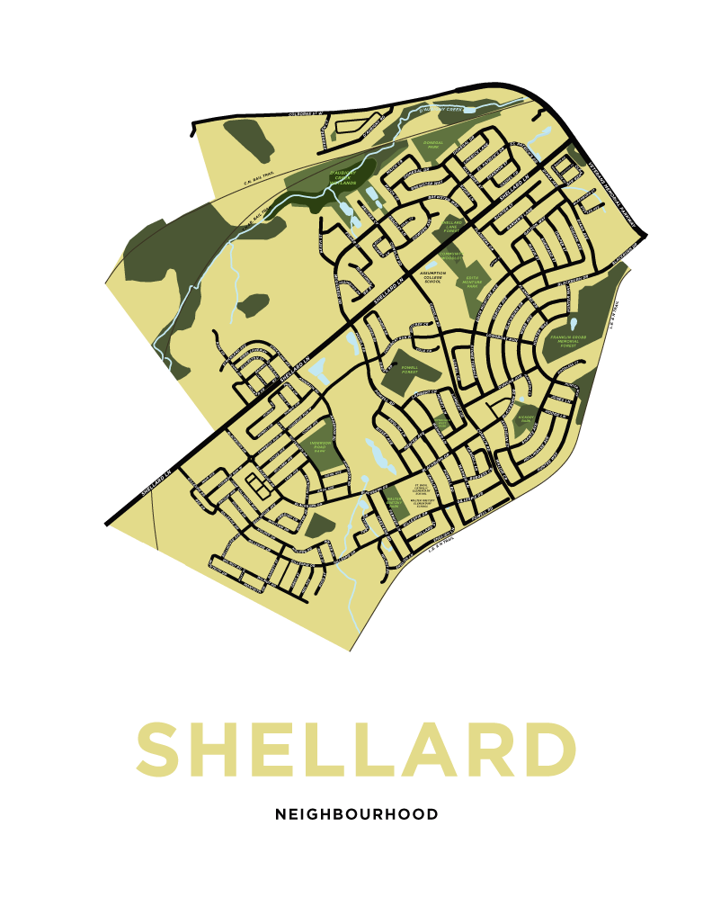 Shellard Lane Neighbourhood Map Print