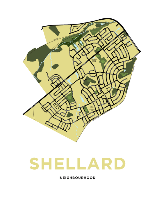 Shellard Lane Neighbourhood Map Print