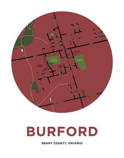 Burford Map Print