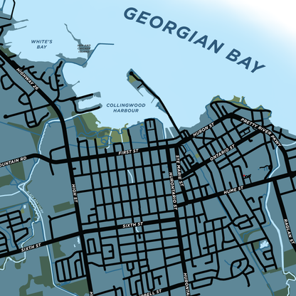 Collingwood Map Print (Full Town)