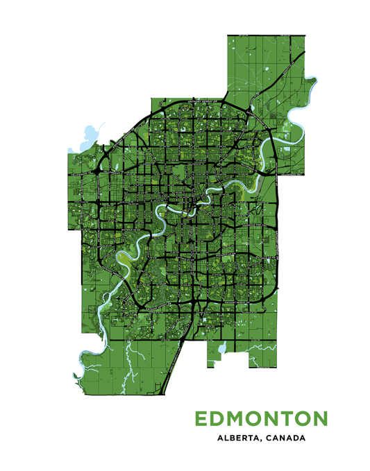 Edmonton Full City Map Print