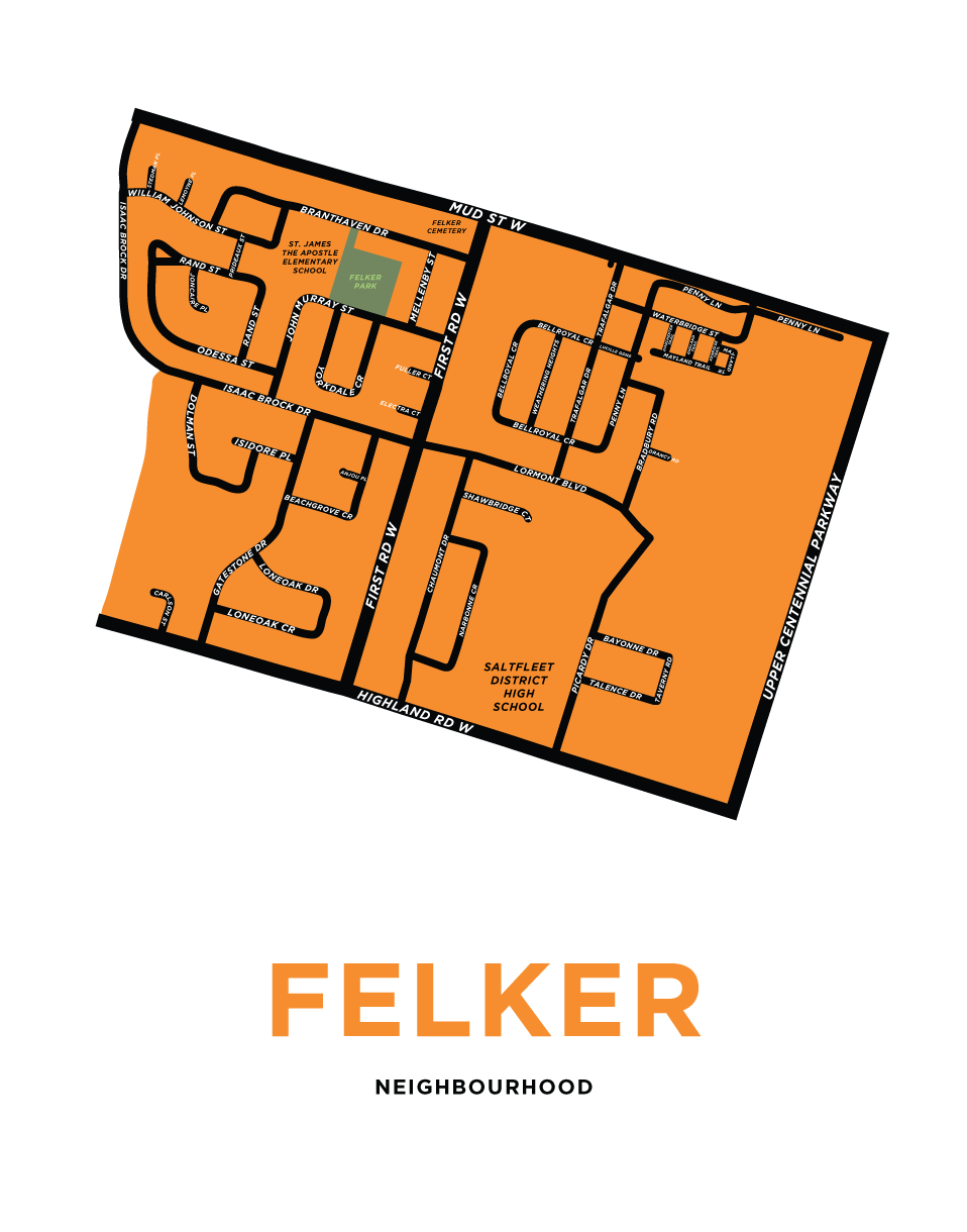 Felker Neighbourhood Map