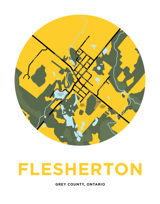 Flesherton Map Print