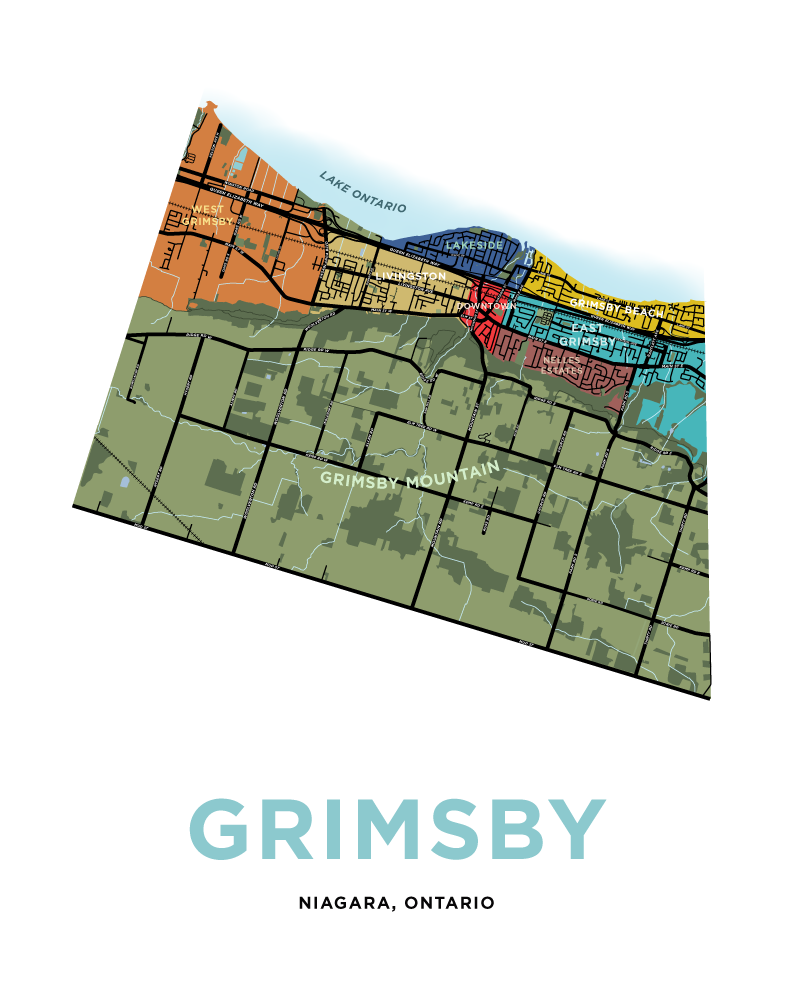 Grimsby Map Print