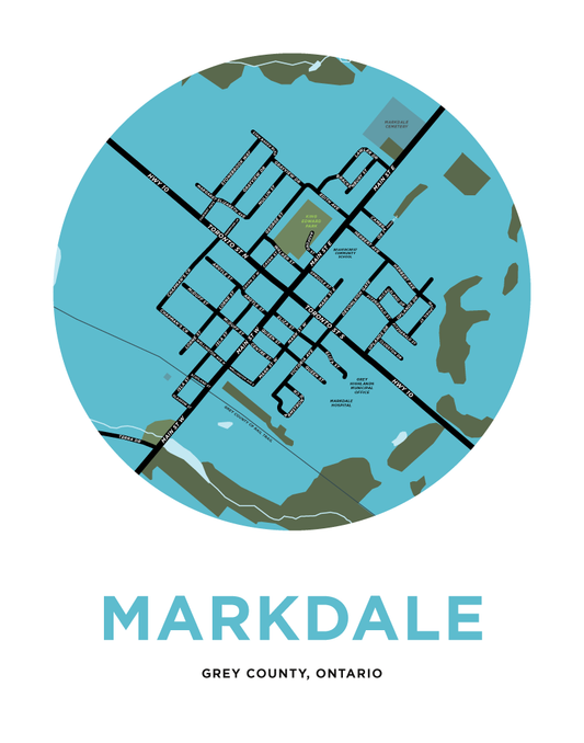 Markdale Map Print