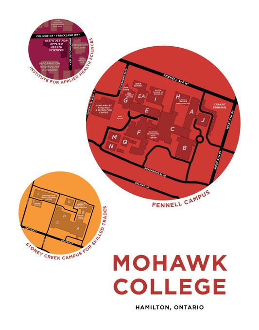 Mohawk College Campus Map Print