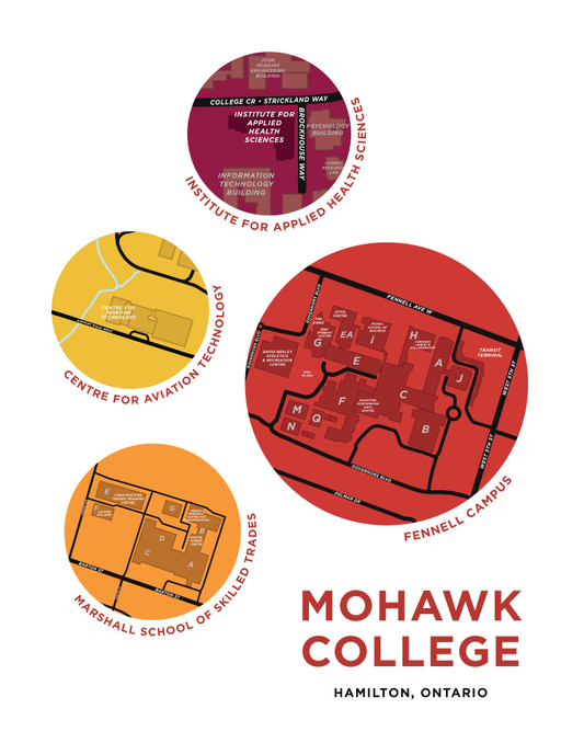 Mohawk College Campus Map Print