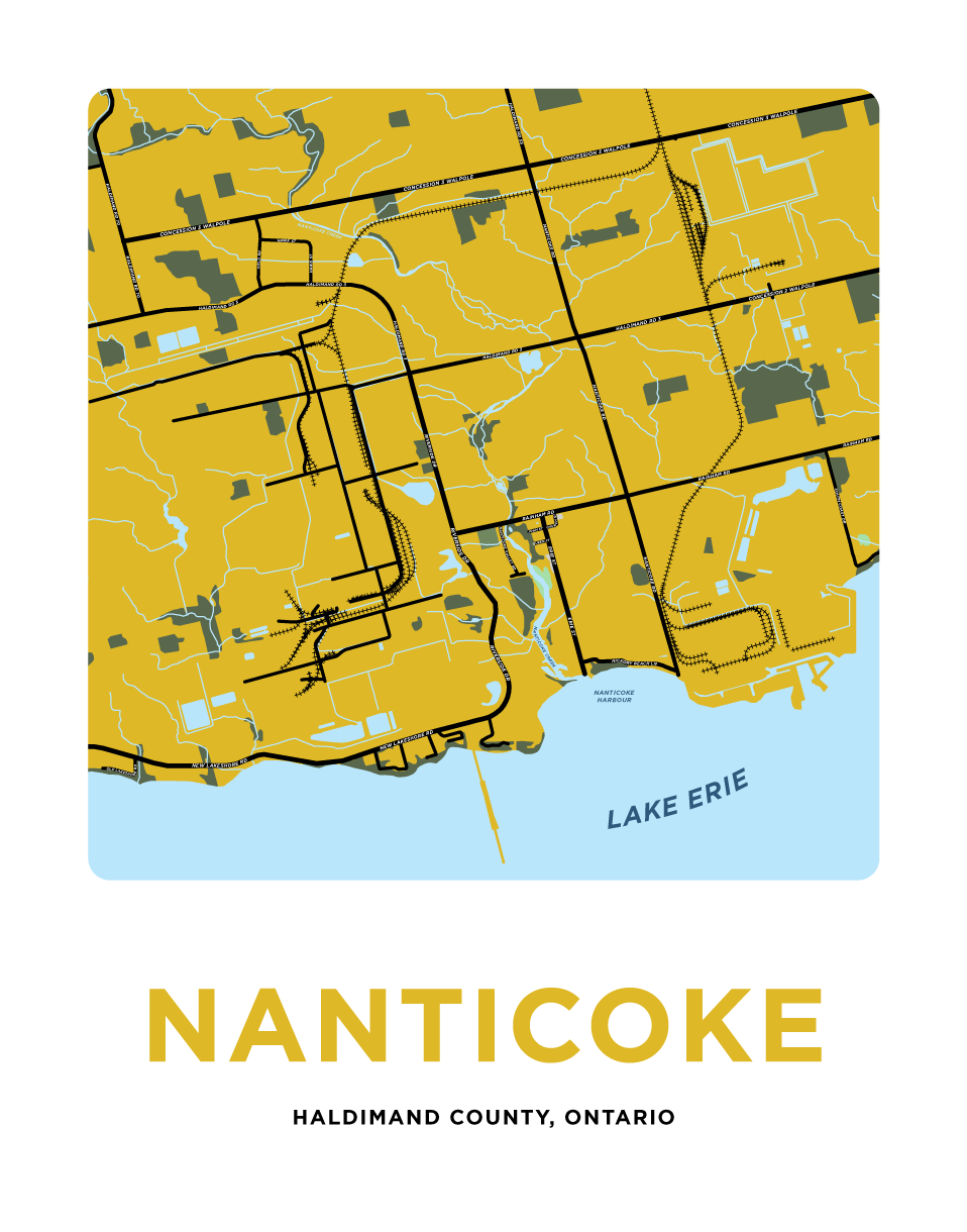 Nanticoke Map Print