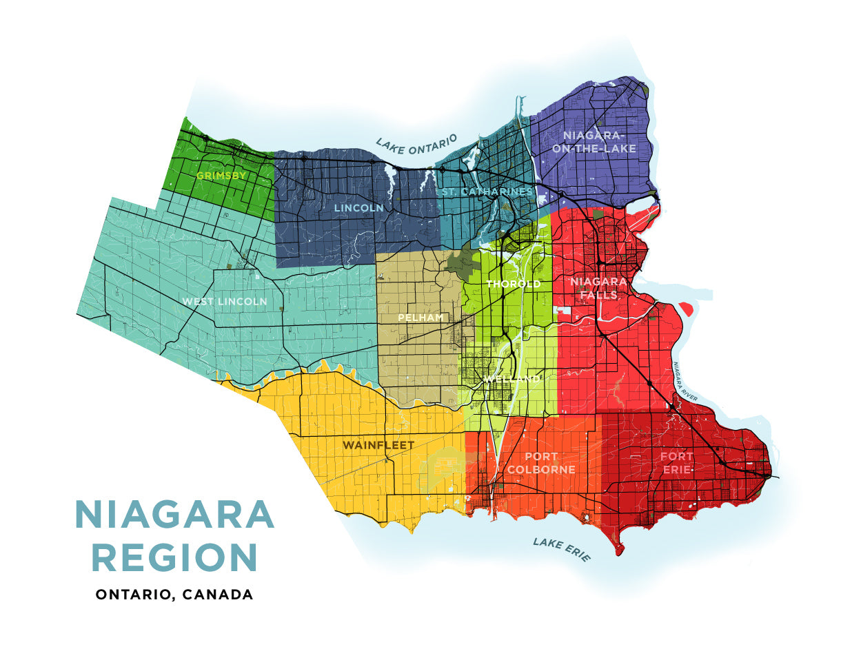 Niagara Region Map Print