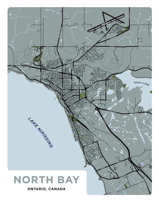 North Bay Map Print