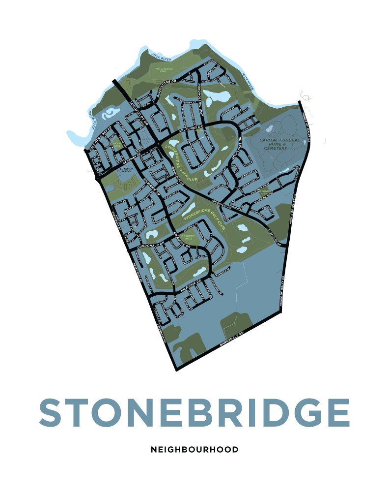 Stonebridge Neighbourhood Map Print