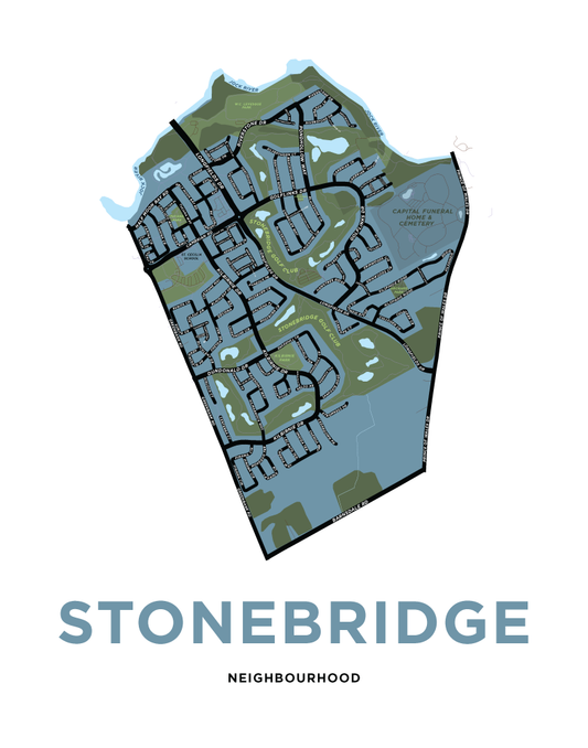 Stonebridge Neighbourhood Map Print