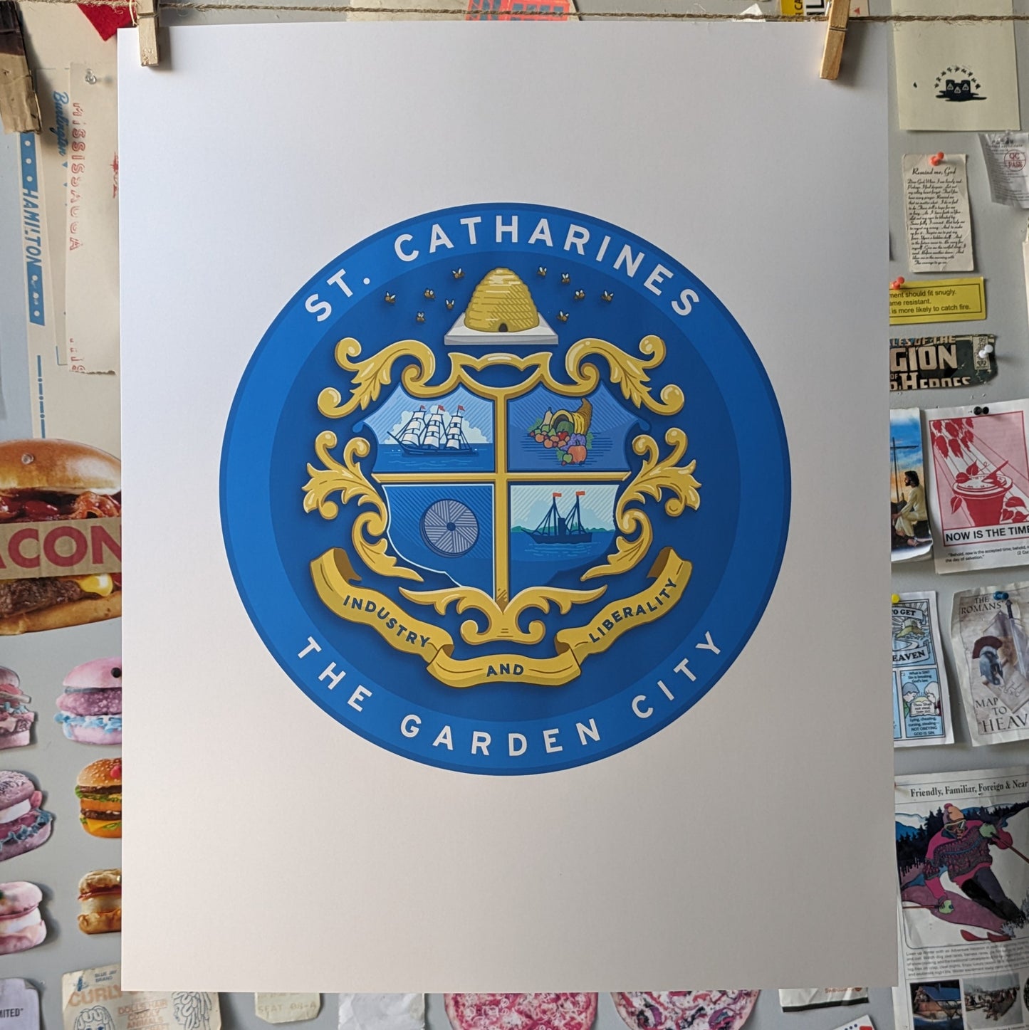 St Catharines Coat of Arms Print