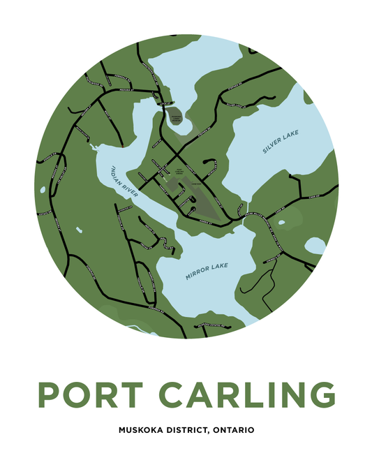 Port Carling Map Print