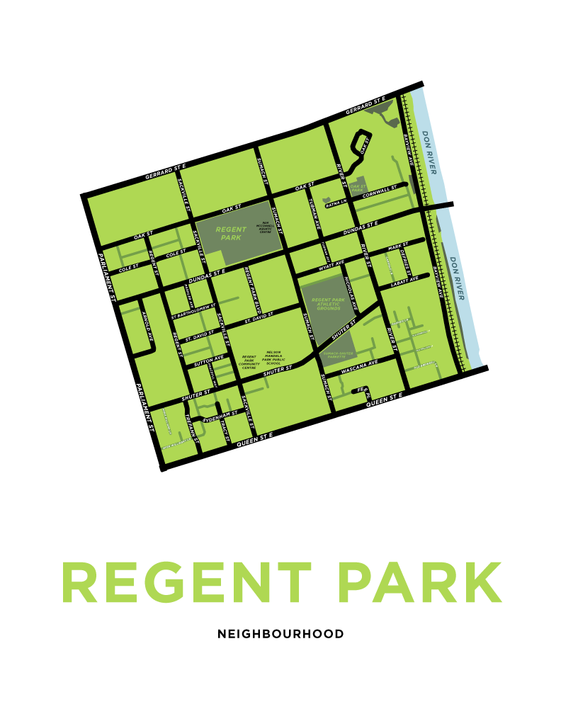 Regent Park Neighbourhood Map Print