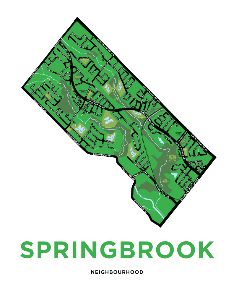 Springbrook Neighbourhood Map Print