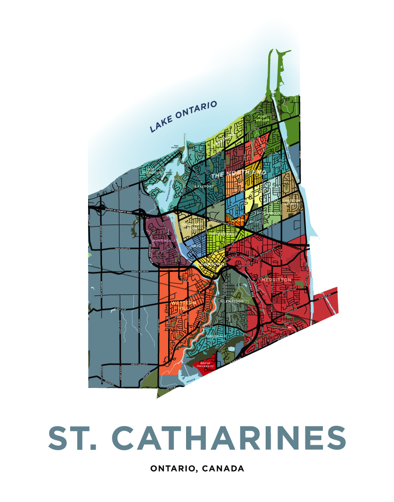 St. Catharines Map Print