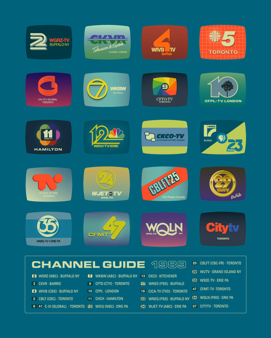TV Channel Guide Print