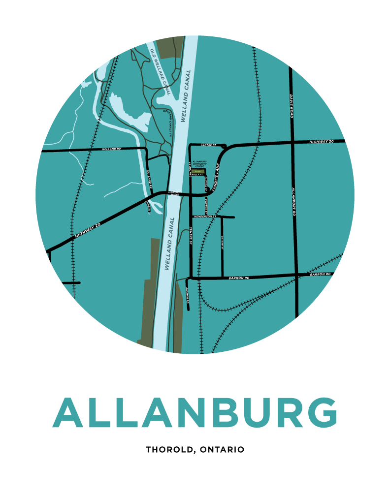 Allanburg Map Print