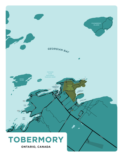 Tobermory Map Print