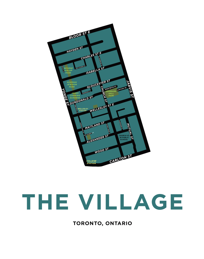 Church & Wellesley Neighbourhood Map Print