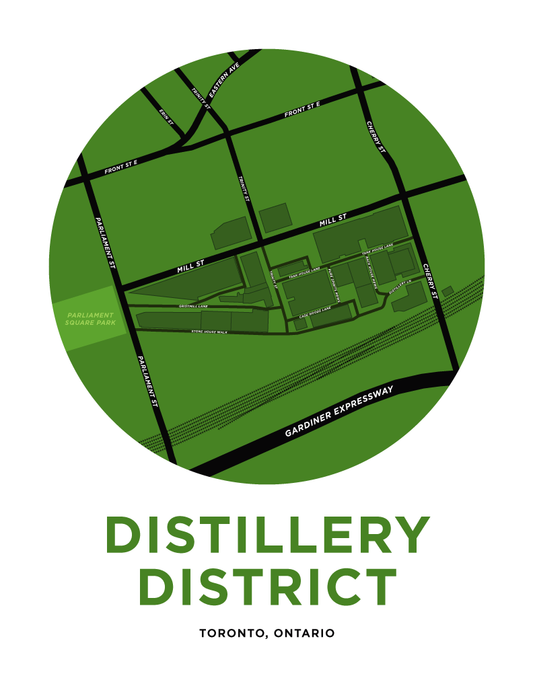 Distillery District Map Print