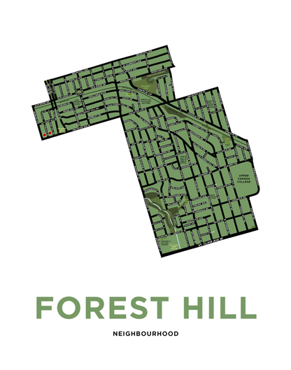 Forest Hill Neighbourhood Map Print