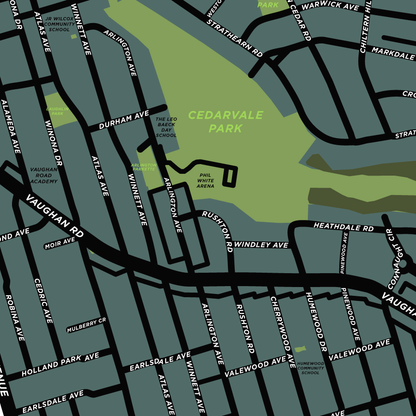 Humewood-Cedarvale Map Print