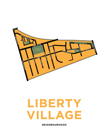 Liberty Village Neighbourhood Map Print