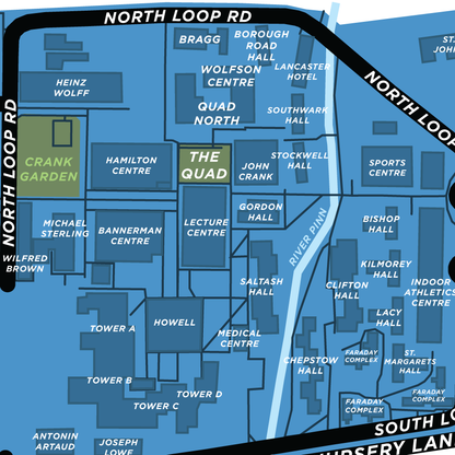 Brunel University Campus Map Print